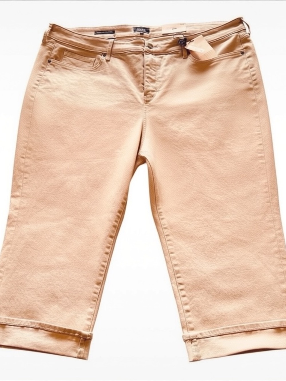 NYDJ Capri Cuffed Ivory Jeans Size 22W Marilyn Straight NWT LiftxTuck